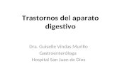 Trastornos del aparato digestivo Dra. Guiselle Vindas Murillo Gastroenteróloga Hospital San Juan de Dios.