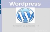 Wordpress Jesús Otero Seoane Creación de Entradas – II.