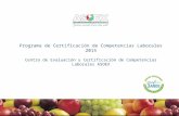 Programa de Certificación de Competencias Laborales 2015 Centro de Evaluación y Certificación de Competencias Laborales ASOEX.