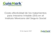 Costo-efectividad de los tratamientos para Intestino Irritable (SII) en el Instituto Mexicano del Seguro Social 20 de Agosto 2007.