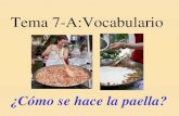 Tema 7-A:Vocabulario ¿Cómo se hace la paella? el aceite cooking oil.