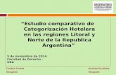 “Estudio comparativo de Categorización Hotelera en las regiones Litoral y Norte de la Republica Argentina” Cinthia Cortés Abogada Andrea Koulinka Abogada.