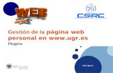 Csirc.ugr.es Gestión de la página web personal en  Plugins.
