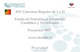 XIV Concurso Regular de I + D Fondo de Fomento al Desarrollo Científico y Tecnológico Proyectos 2007 .