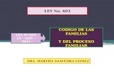 DRA. MARTHA SAAVEDRA GOMEZ LEY Nº 603 19 – NOV - 2014.