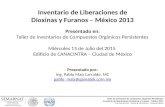 Taller de Inventarios de Compuestos Orgánicos Persistentes Inventario de Liberaciones de Dioxinas y Furanos – México 2013 15 de Julio del 2015 – Edificio.