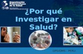 1 OPS/OMS - PERU ¿Por qué Investigar en Salud?. HOMBRE PREHISTORICO vs HOMBRE MODERNO.