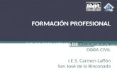 FORMACIÓN PROFESIONAL CICLOS FORMATIVOS DE EDIFICACIÓN Y OBRA CIVIL I.E.S. Carmen Laffón San José de la Rinconada.