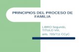 PRINCIPIOS DEL PROCESO DE FAMILIA LIBRO Segundo, TITULO VIII, arts. 705/711 CCyC.
