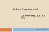 AS SYSTEMS, S.A. DE C.V. Cultura Organizacional 1 Micaela de la Luz Hernández Manejo de Grupos de Trabajo.
