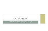 VOCABULARIO NUEVO Y VIEJO LA FAMILIA. FAMILY GRANDMA LA ABUELA.