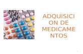 ADQUISICION DE MEDICAMEN TOS 1 Adquisición de medicamentos y dispositivos médicos Actividades que realiza la institución o establecimiento farmacéutico.