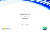 MODELO DE RESPONSABILIDAD SOCIAL LASALLISTA Institución Lasallista Responsable Julio 2015.