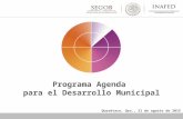 Programa Agenda para el Desarrollo Municipal Querétaro, Qro., 21 de agosto de 2015.