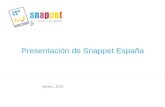 Presentación de Snappet España Agosto, 2014. 2 Agenda › Snappet en breve › Metodología Snappet en detalle › Activación › Instalación › Dashboard (cuadro.