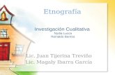 Etnografía Lic. Juan Tijerina Treviño Lic. Magaly Ibarra García Investigación Cualitativa Nydia Lucca Reinaldo Berrios.