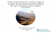 Causas estructurales de la escasez de agua en la cuenca del río Petorca y acciones desde el proyecto Sistemas participativos de gestión del agua y desarrollo.
