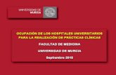 Simulación de ocupación de los 3 hospitales de Murcia como únicos recursos docentes de la UMU.