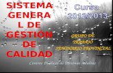 SISTEMA GENERAL DE GESTIÓN DE CALIDAD Centros Públicos de Personas Adultas GRUPO DE TRABAJO SEMINARIO PROVINCIAL.