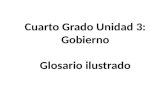 Cuarto Grado Unidad 3: Gobierno Glosario ilustrado.