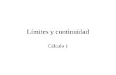 Límites y continuidad Cálculo 1. Límites de funciones Analicemos la función: La función está definida para toda x diferente de 1. Podemos simplificar.