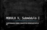 MODULO V, Submódulo I CUESTIONARIO SOBRE CONCEPTOS ESENCIALES DE LA PC.