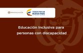 Educación Inclusiva para personas con discapacidad.
