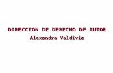 DIRECCION DE DERECHO DE AUTOR Alexandra Valdivia.