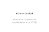 Interactividad Información recopilada de García-Cabrero et al. (2008)