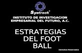 ESTRATEGIAS DEL FOOT BALL INSTITUTO DE INVESTIGACION EMPRESARIAL DEL FUTURO, A.C. Derechos Reservados.