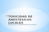 Toxicidad anestésicos locales