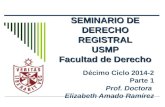 SEMINARIO DE DERECHO REGISTRAL USMP Facultad de Derecho