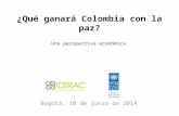 ¿Qué ganará Colombia con la paz?