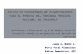 Jorge A. Muñoz S. Punto Focal Financiero Países Amazónicos, GTZ
