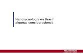 Nanotecnología en Brasil a lgunas consideraciones