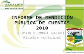 INFORME DE RENDICIÓN PÚBLICA DE CUENTAS 2010