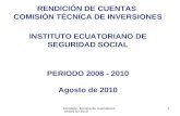 RENDICIÓN DE CUENTAS  COMISIÓN TÉCNICA DE INVERSIONES INSTITUTO ECUATORIANO DE SEGURIDAD SOCIAL