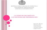 REPÚBLICA BOLIVARIANA DE VENEZUELA UNIVERSIDAD SIMÓN BOLÍVAR SISTEMA DE INFORMACIÓN I