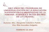 Autores: Msc. Margarita Caballero Pulido .                   Dra. Rita González Delgado.