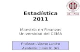 Estadística 2011 Maestría en Finanzas Universidad del CEMA