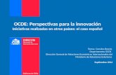 OCDE: Perspectivas para la innovación Iniciativas realizadas en otros países: el caso español