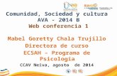 Comunidad , Sociedad y cultura  AVA  - 2014  B Web conferencia 1