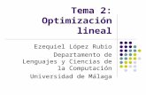 Tema 2: Optimización lineal