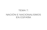 TEMA 7: NACIÓN E NACIONALISMOS EN ESPAÑA