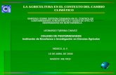 LA AGRICULTURA EN EL CONTEXTO DEL CAMBIO CLIMÁTICO