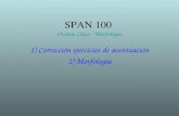 SPAN 100  Octava Clase - Morfología