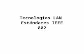 Tecnologías LAN  Estándares IEEE 802