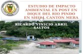 ESTUDIO DE IMPACTO AMBIENTAL EX POST EN DIQUE DEL RIO PINDO EN SHELL CANTÓN MERA