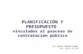 PLANIFICACIÓN Y PRESUPUESTO  vinculados al proceso de contratación pública