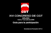 XVI CONGRESO DE CGT MÁLAGA 4,5,6 y 7 de Junio de 2009
